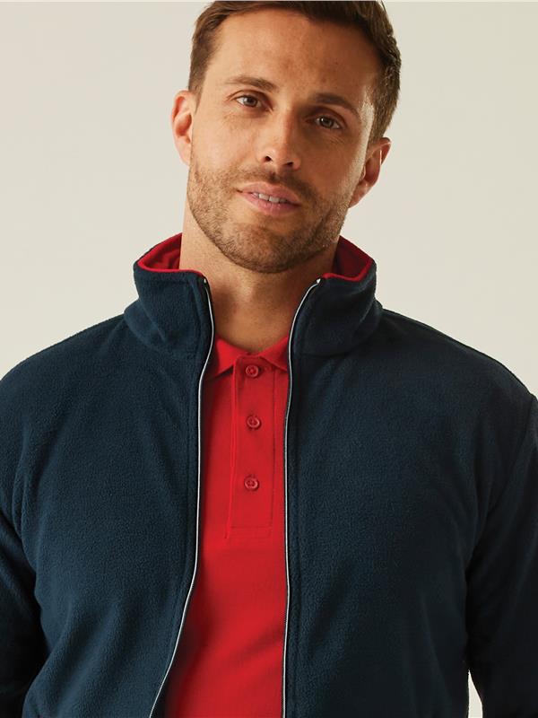 Regatta Professional Ascender 250 Fleece FZ Adult in Navy/Classic Red