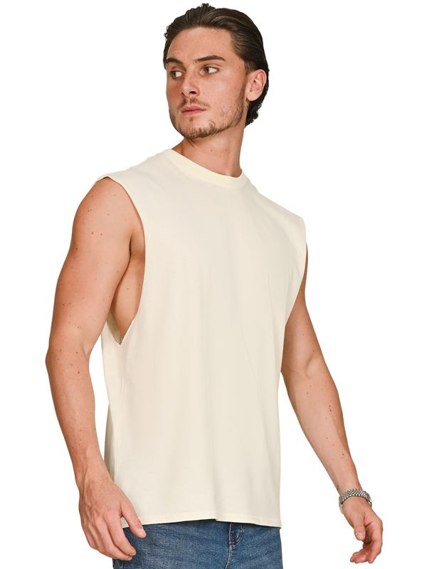 Casual Classics Core Ringspun 150 Regular Fit Raw Edge Droparm Tank Adult