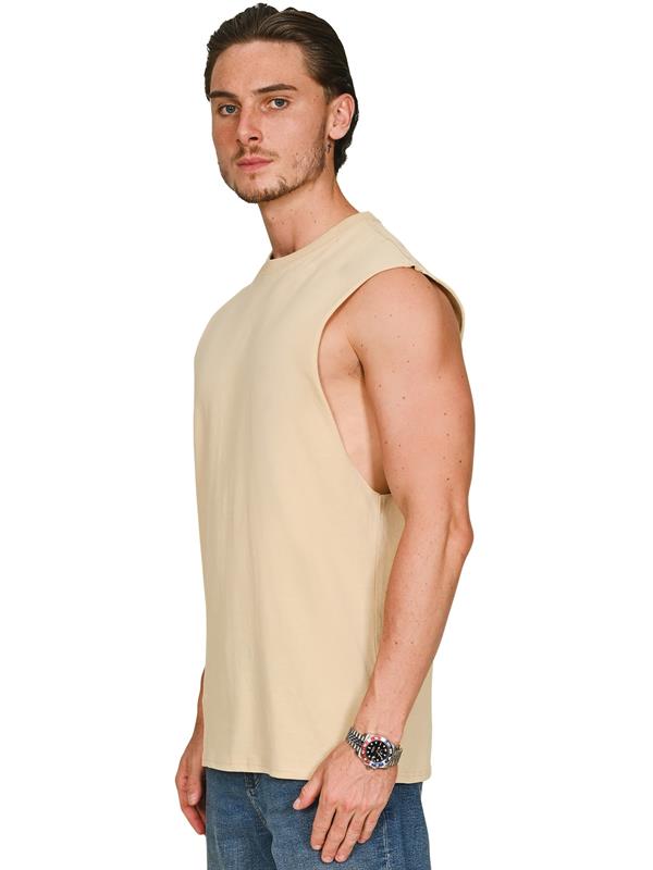 Casual Classics Core Ringspun 150 Regular Fit Raw Edge Droparm Tank Adult