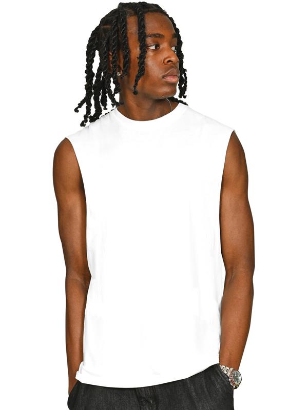 Casual Classics Core Ringspun 150 Regular Fit Raw Edge Droparm Tank Tall Adult
