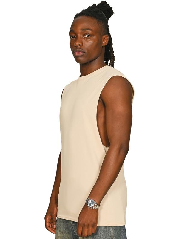 Casual Classics Core Ringspun 150 Regular Fit Raw Edge Droparm Tank Tall Adult