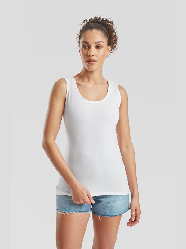 Fruit Of The Loom Valueweight Open End 165 Regular Fit Vest Ladies