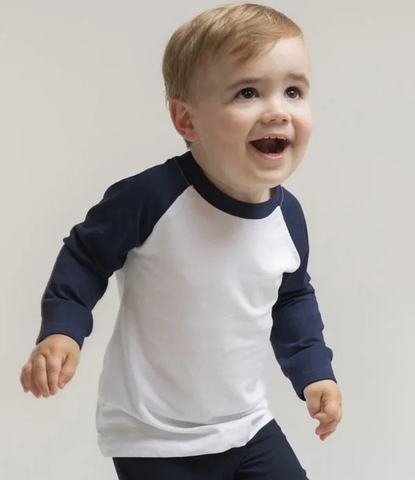 Larkwood Babytoddler Long Sleeve Baseball T Shirt