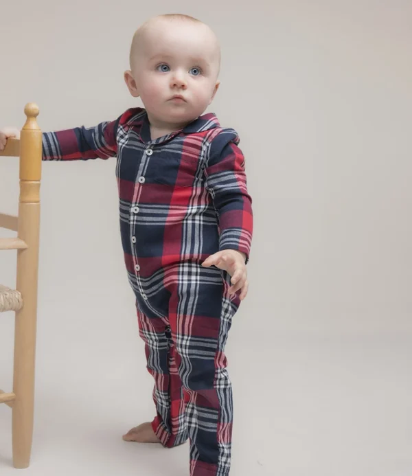 Larkwood Babytoddler Tartan All In One