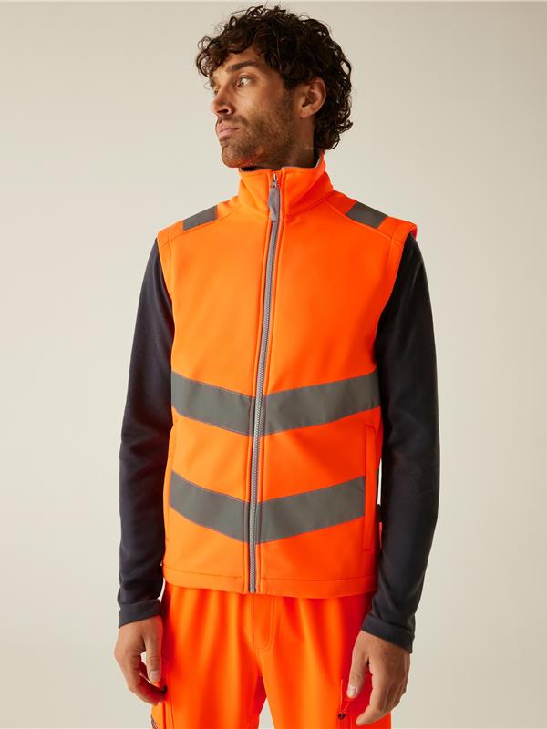 Regatta Professional Pro Contract Hi Vis Ablaze 270 2 Layer Softshell Bodywarmer Adult