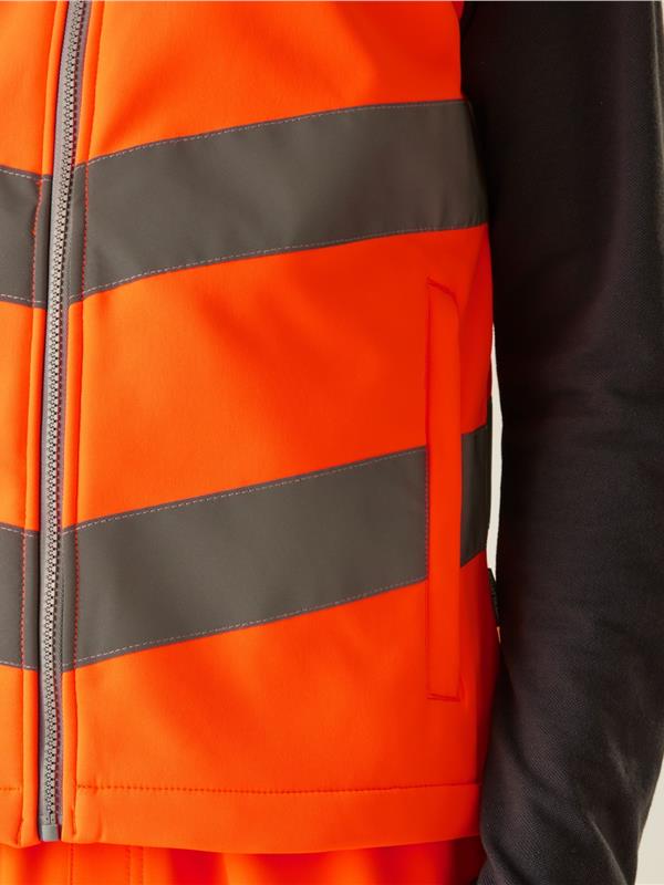 Regatta Professional Pro Contract Hi Vis Ablaze 270 2 Layer Softshell Bodywarmer Adult