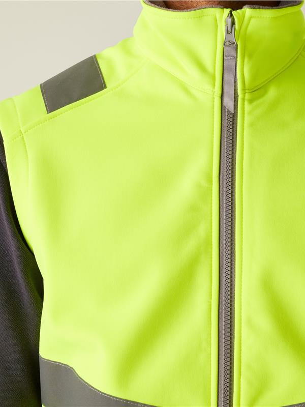 Regatta Professional Pro Contract Hi Vis Ablaze 270 2 Layer Softshell Bodywarmer Adult